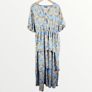 Shein Blue Floral Dress 4XL